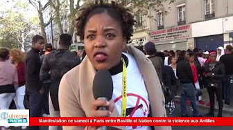 [Vidéo] Manifestation ce samedi à Paris entre Bastille et Nation contre la violence aux Antilles.