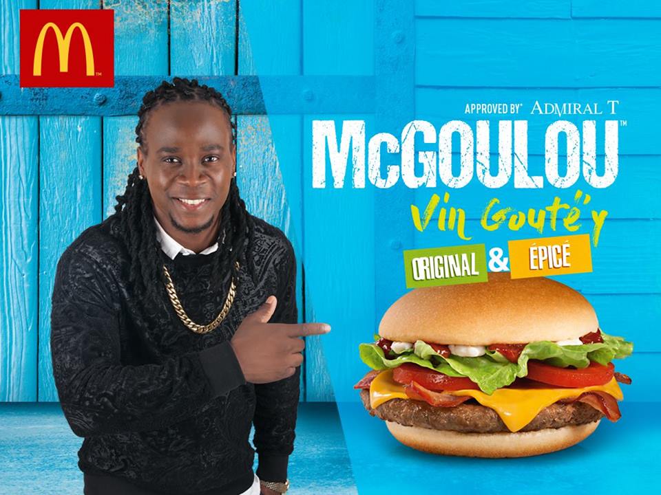 GUADELOUPE. Polémique à propos du chanteur Admiral T qui pose pour McDonald’s