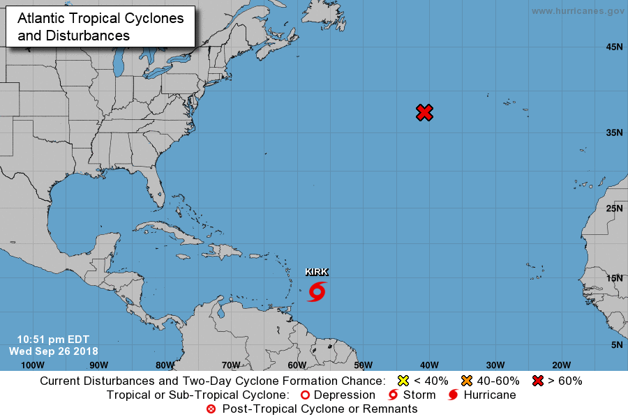 GUADELOUPE. Tempête tropicale Kirk : La Guadeloupe en alerte orange cyclonique