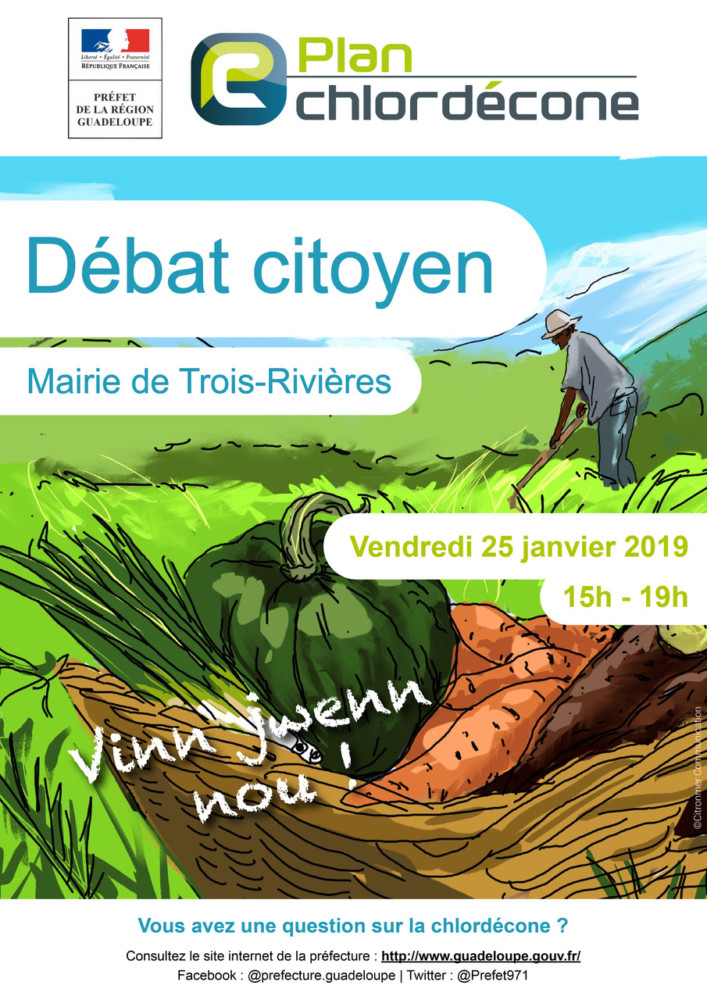 GUADELOUPE. Chlordécone : un débat citoyen avec les services de l’État à Trois-Rivières