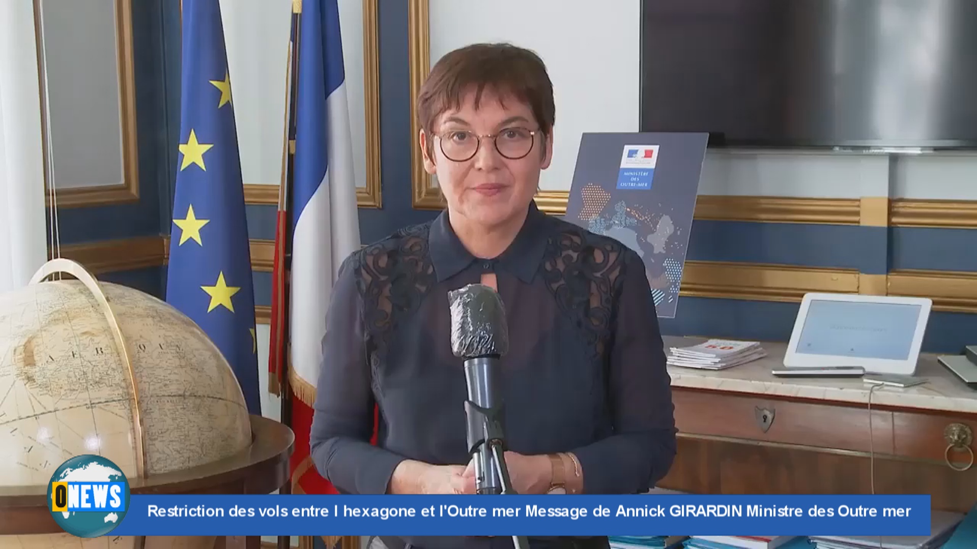 [Vidéo] Onews. Restrictions des vols entre l hexagone et l outre mer. Message de annick GIRARDIN