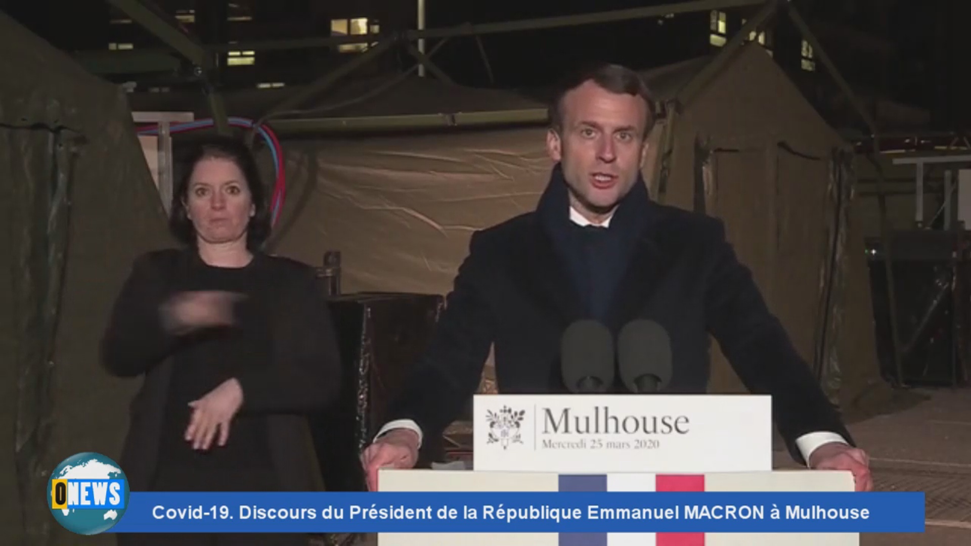 [Vidéo] Covid 19.Discours du Président de la République à Mulhouse ce mercredi 25 mars