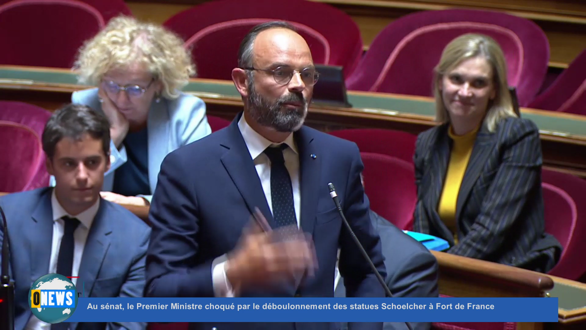 [Vidéo] Au sénat, le Premier Ministre choqué par le déboulonnement des statues Schoelcher à Fort de France