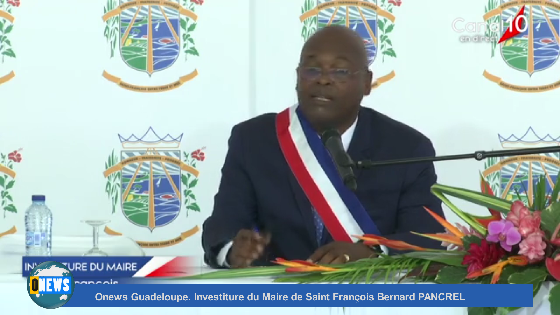 [vidéo]Onews Guadeloupe. Investiture du Maire de Saint François Bernard PANCREL.
