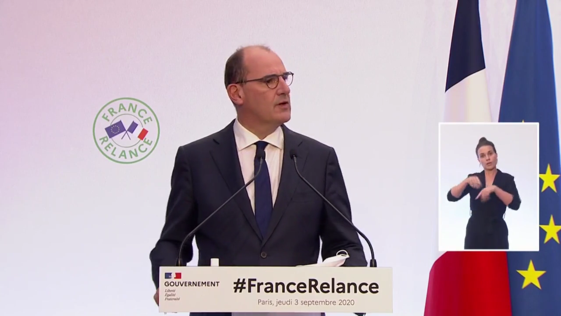 [Vidéo] Onews. Le Premier Ministre dévoile son plan France relance face à la crise sanitaire d’un montant de 100 milliards.