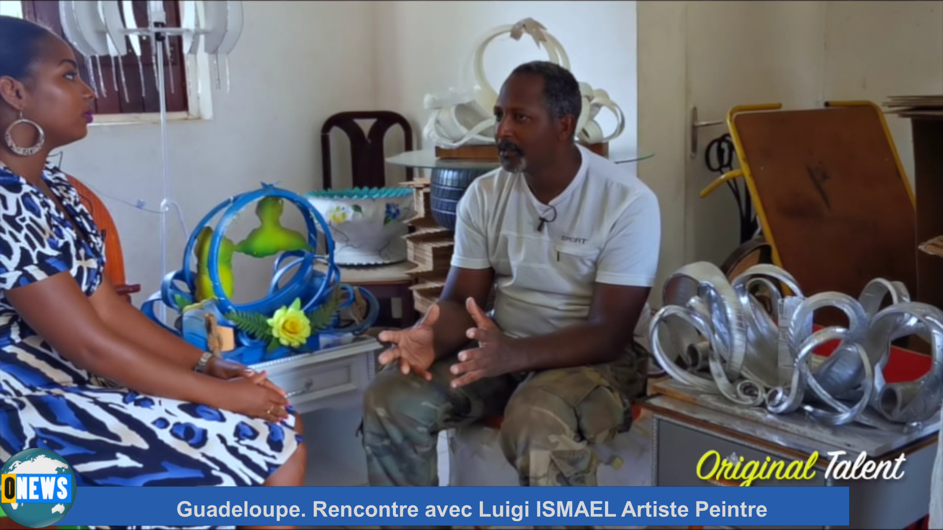 Onews Guadeloupe. Rencontre avec Luigi ISMAEL Artiste Peintre. (Images la radio Basse terre)