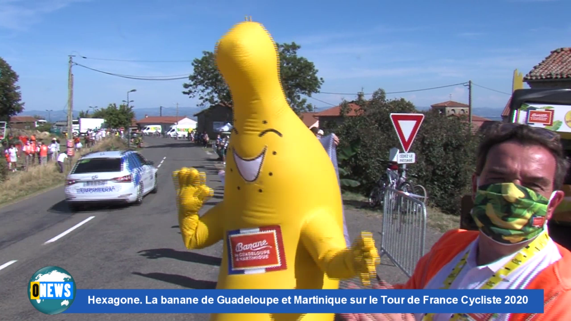 [Vidéo]Onews Hexagone. La banane de Guadeloupe et Martinique sur le Tour de France Cycliste