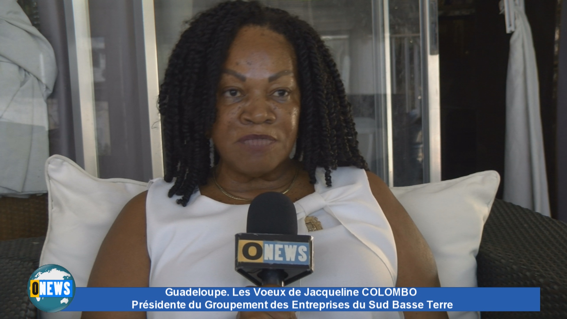 Onews Guadeloupe. Les Voeux de Jacqueline COLOMBO Présidente Groupement des Entreprises Sud Basse Terre