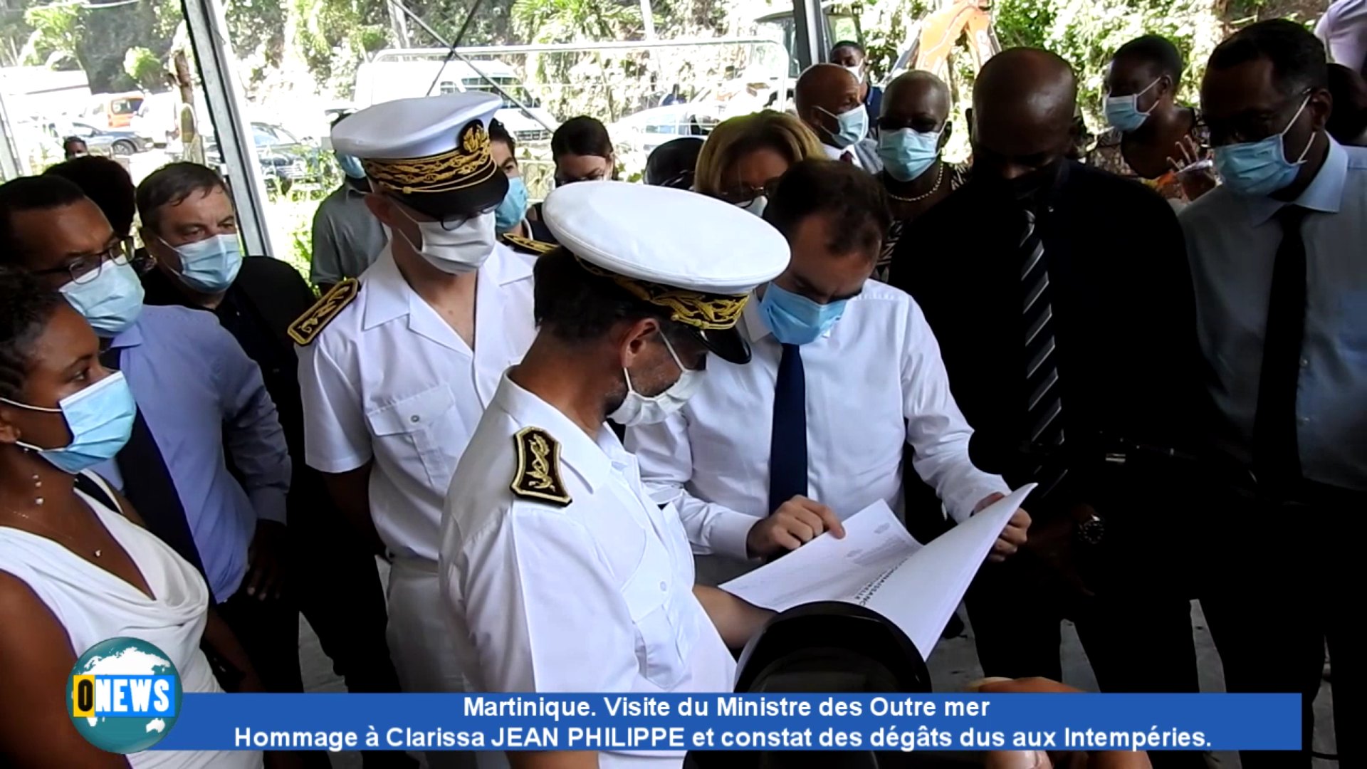 [Vidéo] Onews Martinique. Le Ministre des Outre mer Sébastien LECORNU rend hommage à Clarissa .JEAN PHILIPPE et se rend auprès des sinistrés à Sainte Marie.