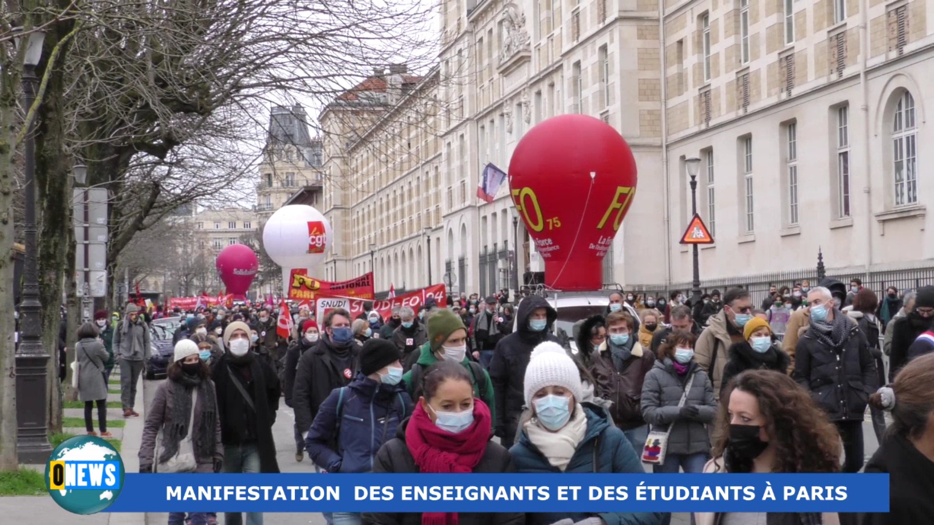 [vidéo] Hexagone. Manifestation des Enseignants et des Étudiants à Paris