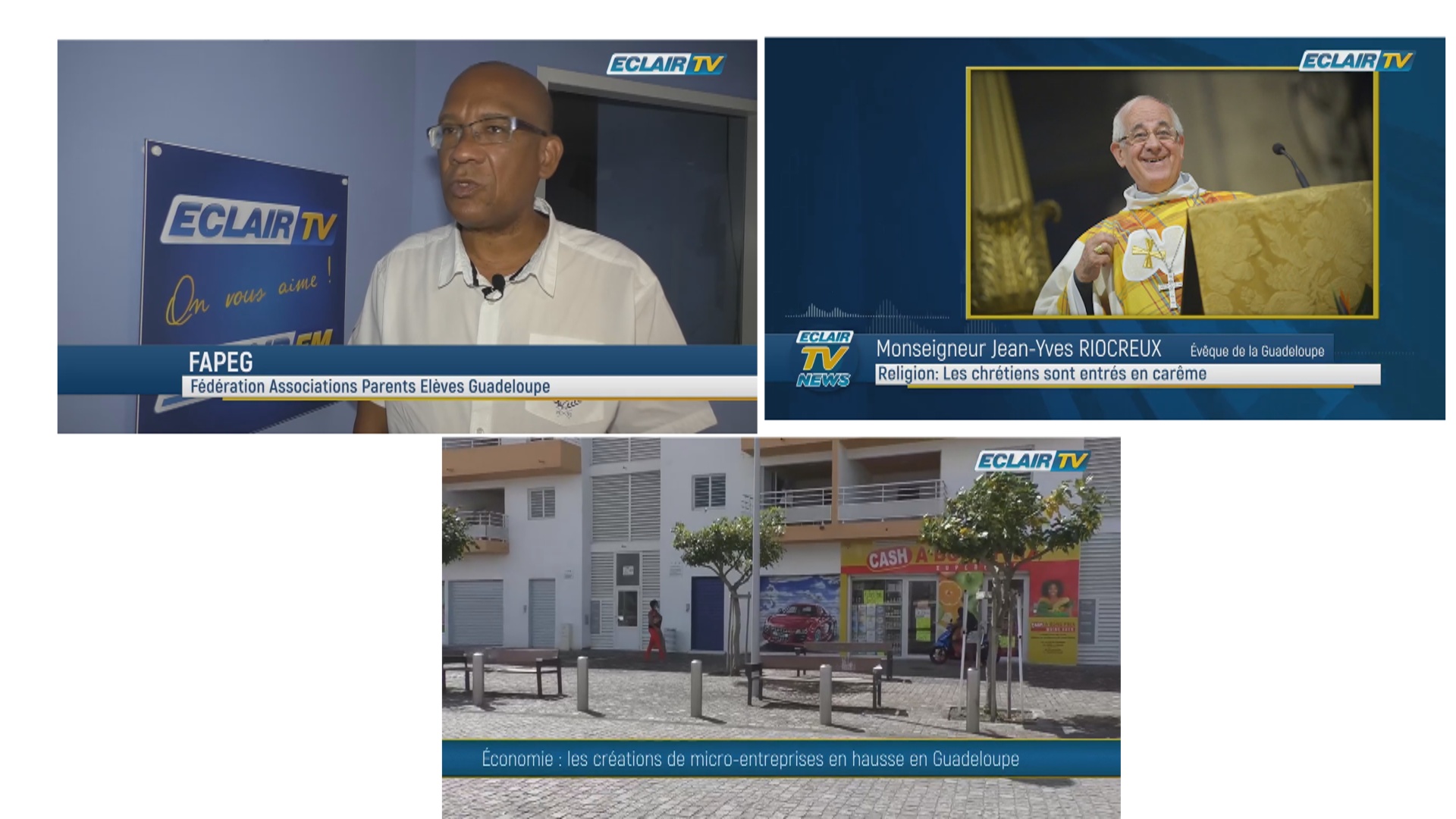 [Vidéo]  Onews Guadeloupe. Flash Infos (Eclair TV)