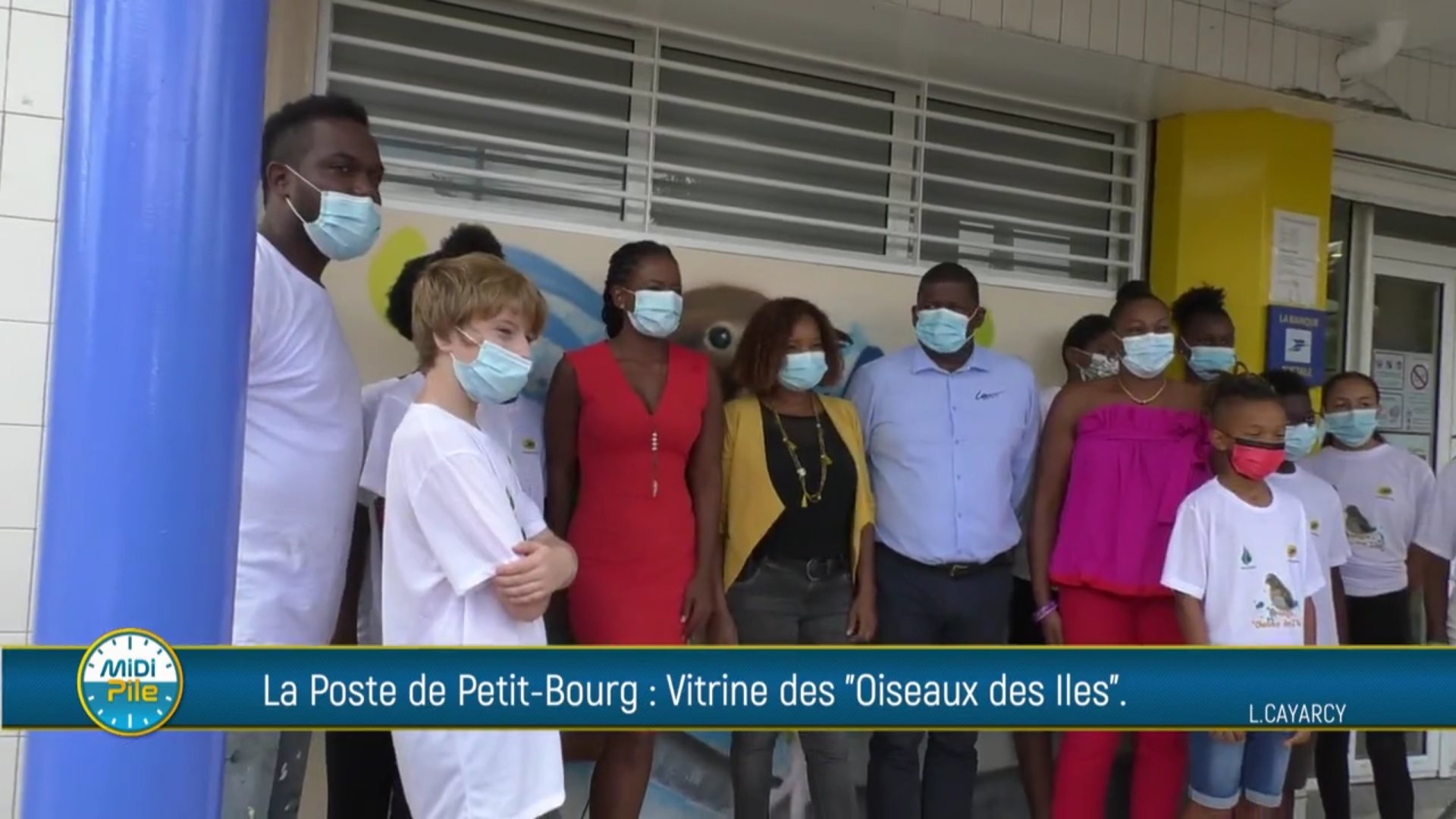 [Vidéo] Onews Guadeloupe. La Poste de Petit-bourg habillée dune fresque Oiseaux des Iles (Eclair tv)