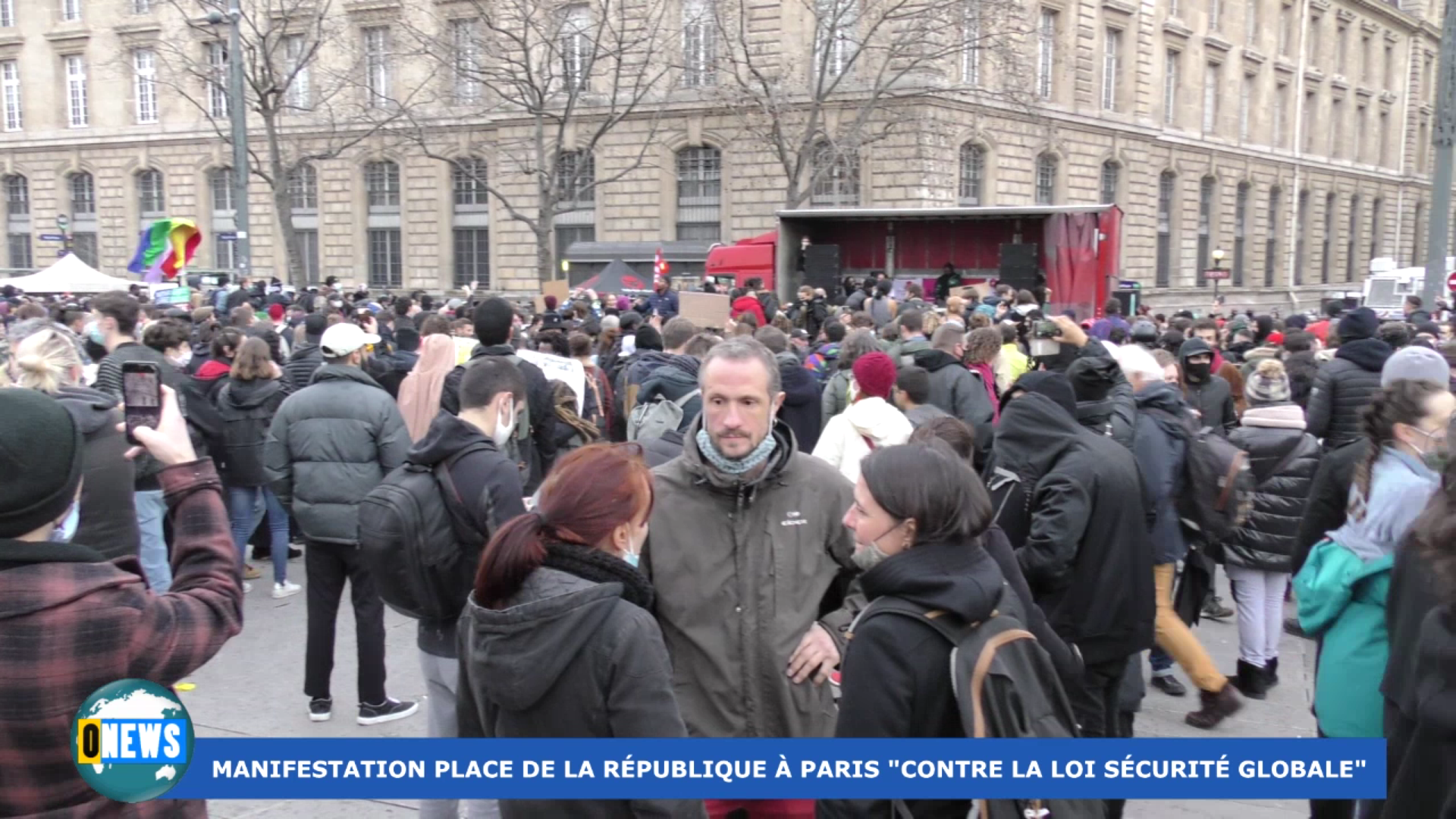 [Vidéo] Onews Hexagone. Manifestation Place de la république à Paris contre la loi Sécurité globale