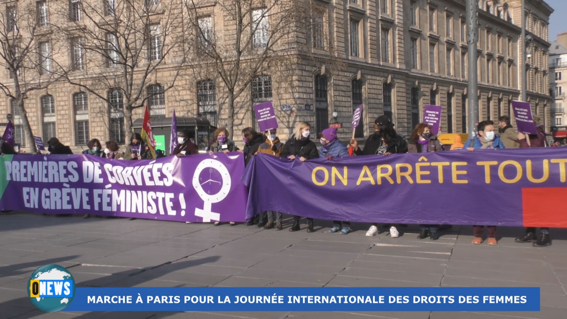 [Vidéo] Onews Hexagone. Marche à Paris pour la journée internationale des droits des femmes