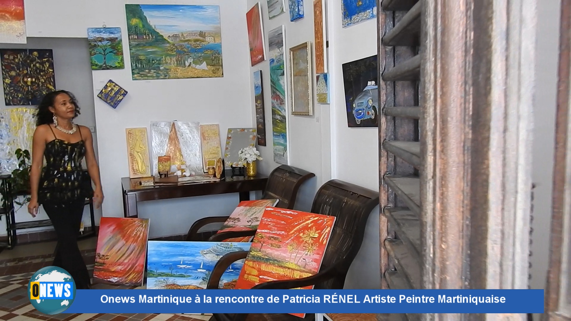[Vidéo] Onews Martinique à la rencontre de Patricia RÉNEL Artiste Peintre Martiniquaise.