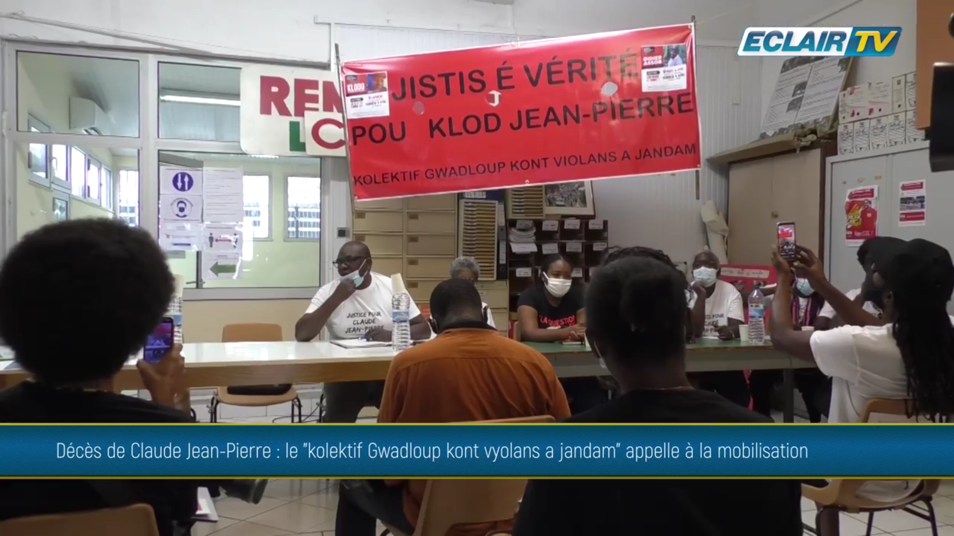 Onews Guadeloupe. Décès de Claude JEAN Pierre, un Collectif appelle à la mobilisation (Eclair TV)