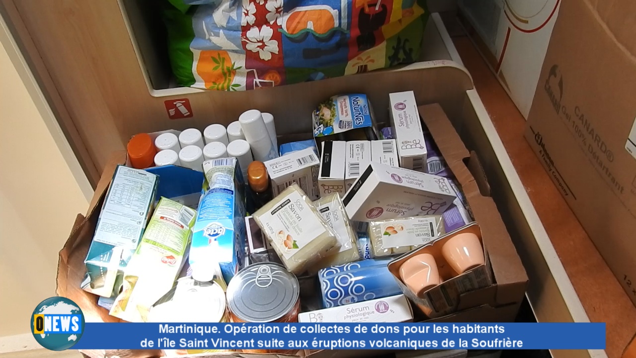 [Vidéo] Onews Martinique. La solidarité s organise pour l’île de Saint Vincent suite aux éruptions volcaniques de la Soufrière.