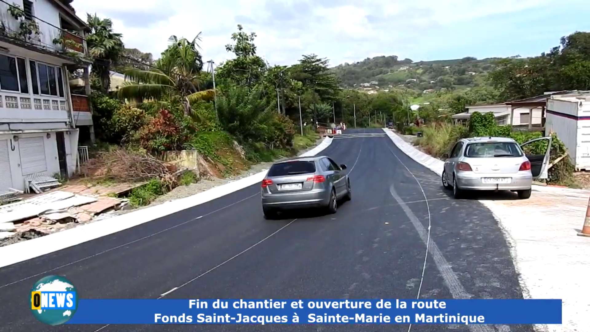 Onews Martinique. Fin du chantier et ouverture de la RN  Fonds Saint Jacques