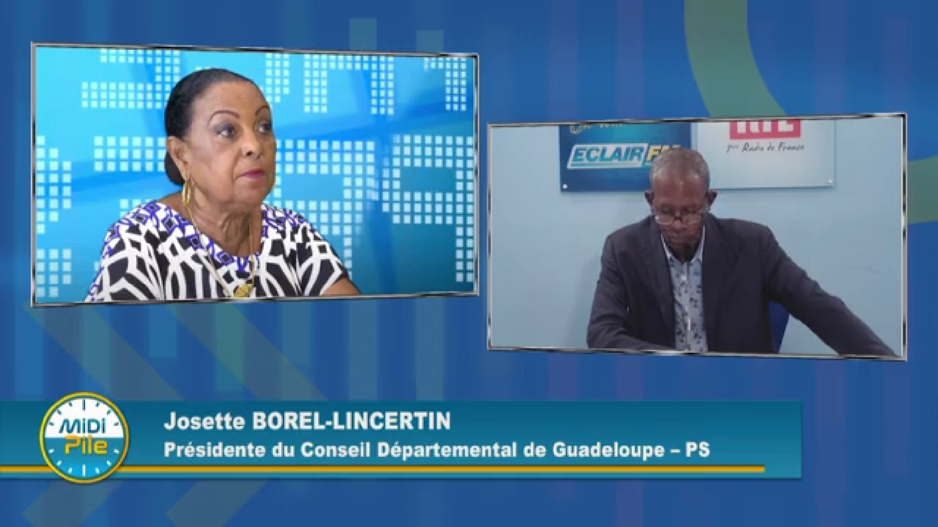 [Vidéo]Onews Guadeloupe. Après l’annonce de sa candidature josette BOREL LINCERTIN réagit sur Eclair Tv
