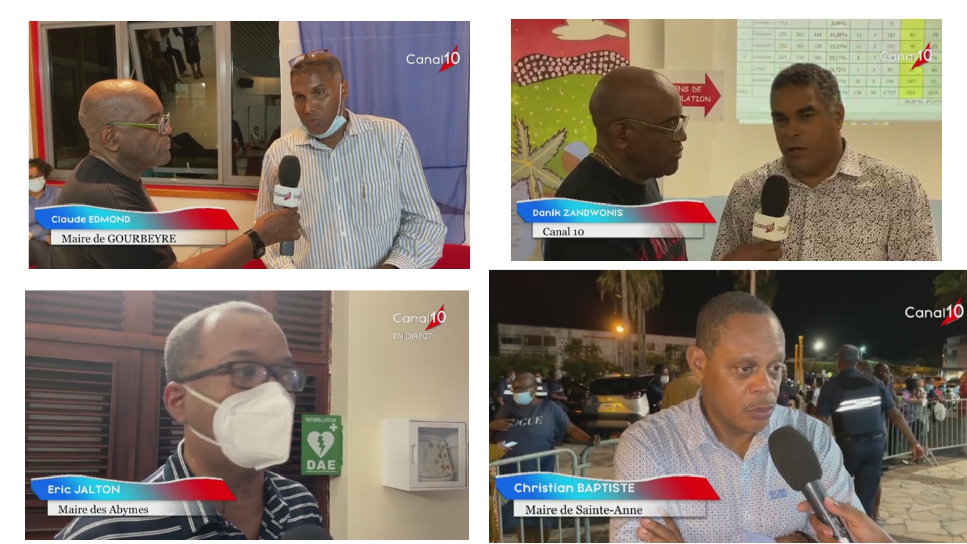 [Vidéo] Onews Guadeloupe. Soirée électorale. Réactions et Résultats (Canal 10) suite