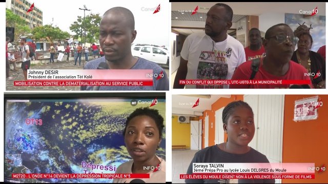 [Vidéo] Onews Guadeloupe. Le Jt de Canal 10