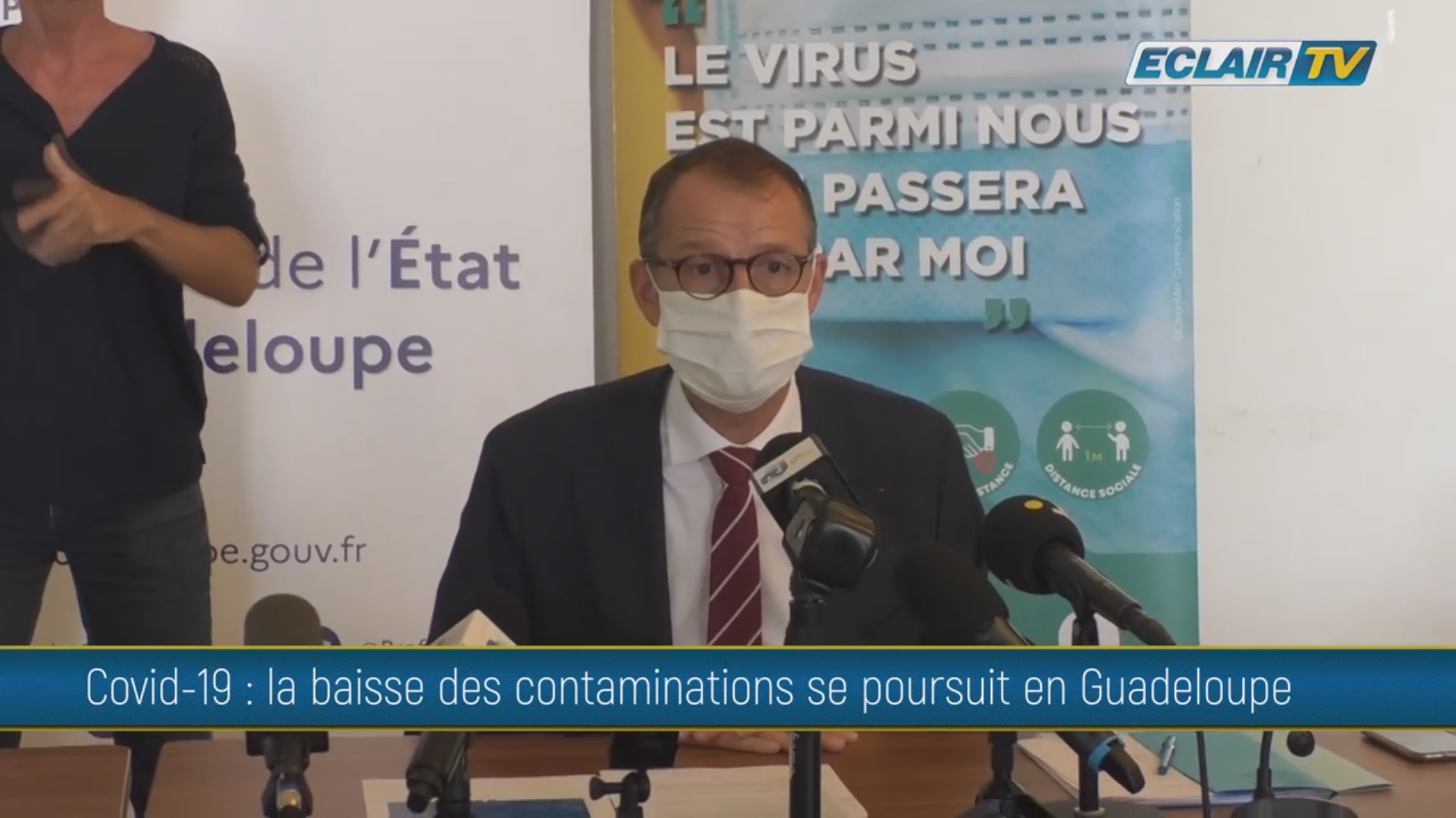 [Vidéo]Onews Guadeloupe. Flash info Eclair Tv. La baisse des contaminations covid