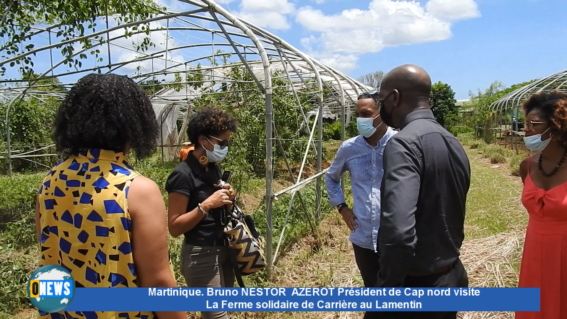 [Vidéo] Martinique. Bruno NESTOR AZEROT Président de Cap Nord visite la ferme de Carrière au Lamentin
