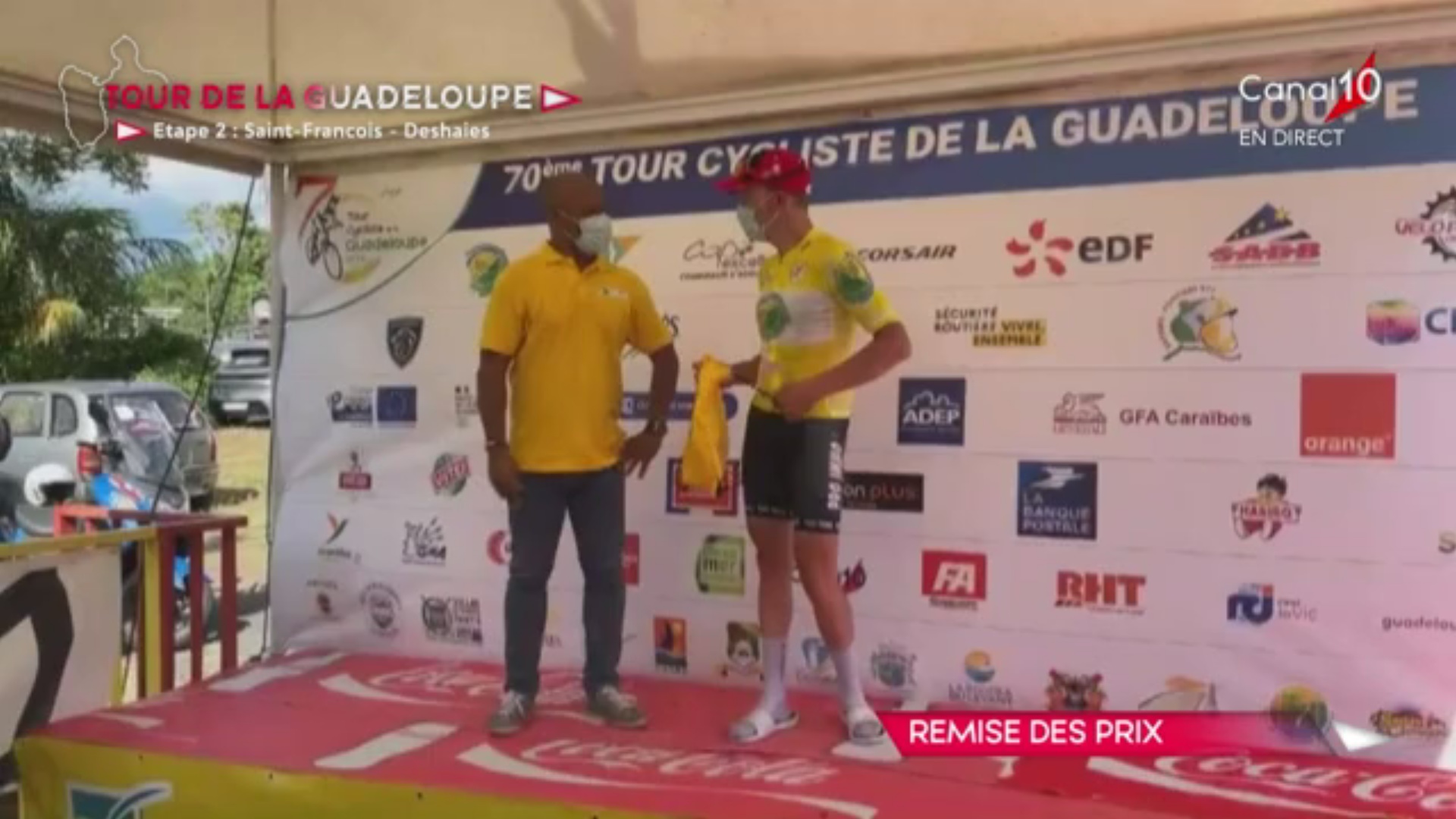 [Vidéo] Guadeloupe. Tour Cycliste. 2ème étape. Victoire de Michael GUICHARD entre Saint  François et Deshaies