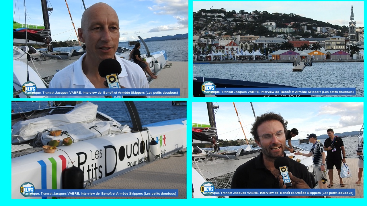 [Vidéo] Onews Martinique. Transat Jacques VABRE. Interview de Benoît et Armède Skippers (Les petits doudous)