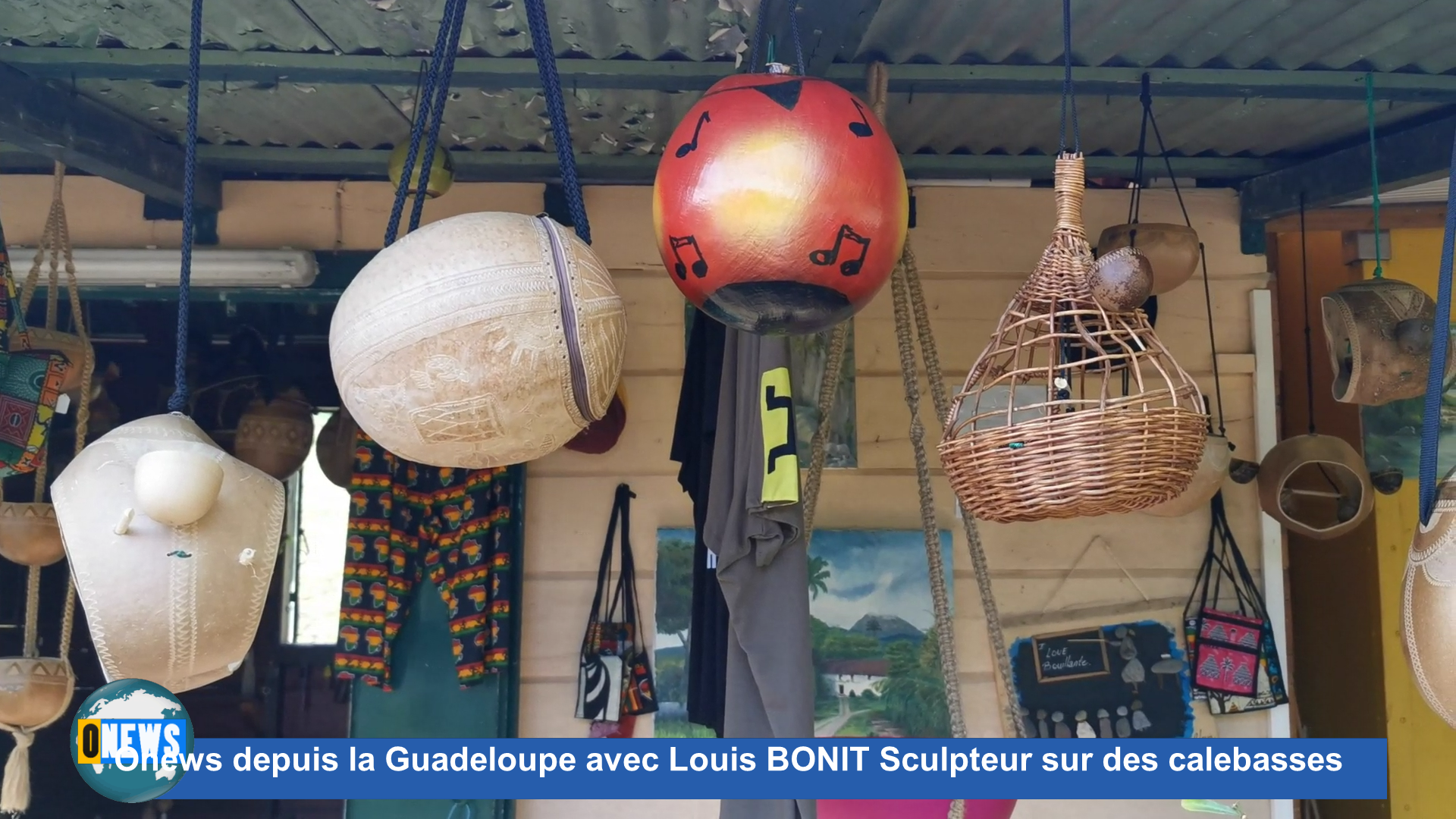 [Vidéo]Onews depuis la Guadeloupe avec Louis BONIT Sculpteur sur calebasses