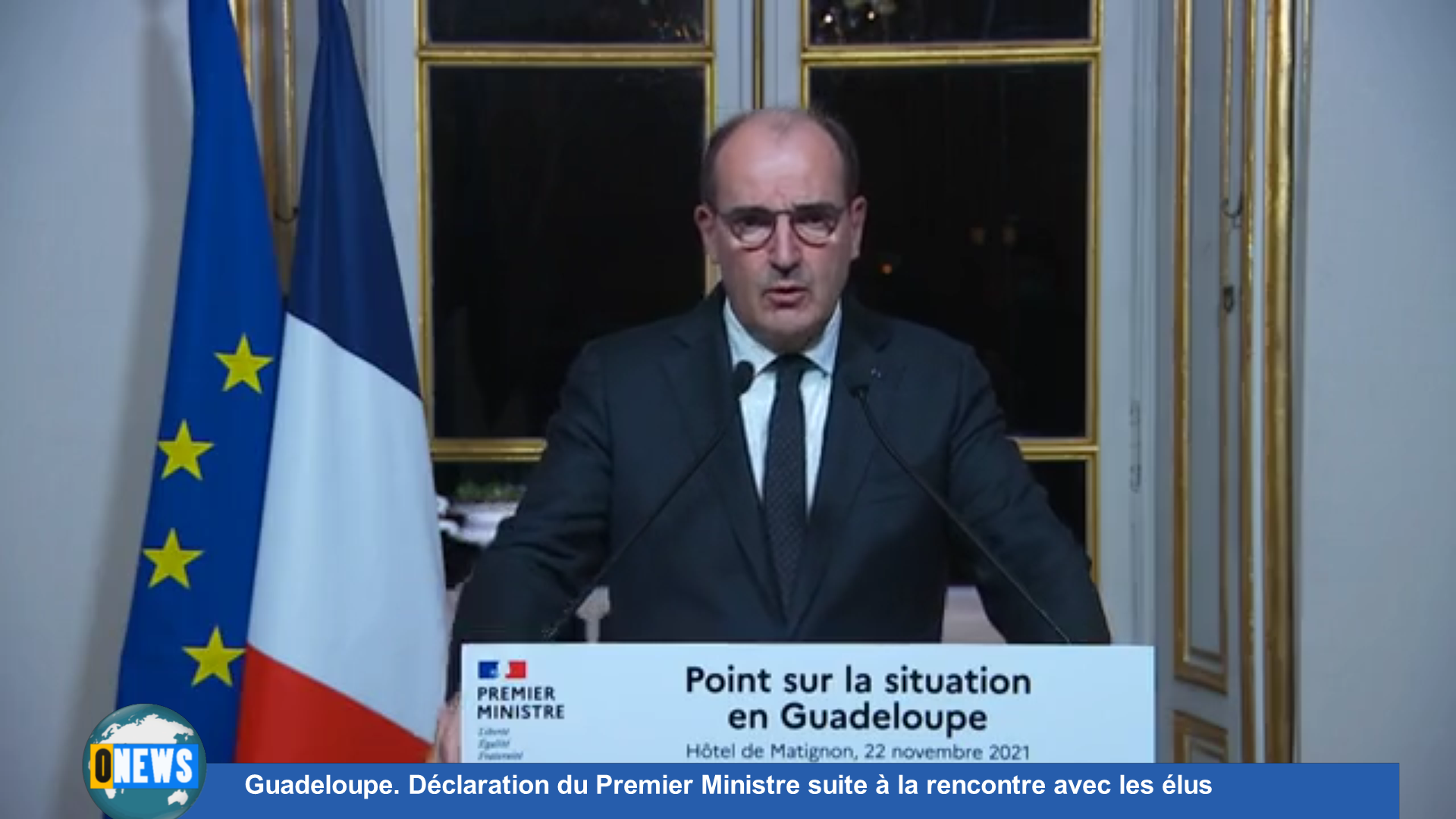 [Vidéo] Onews.Guadeloupe. Déclaration du Premier Ministre suite à la rencontre avec les élus