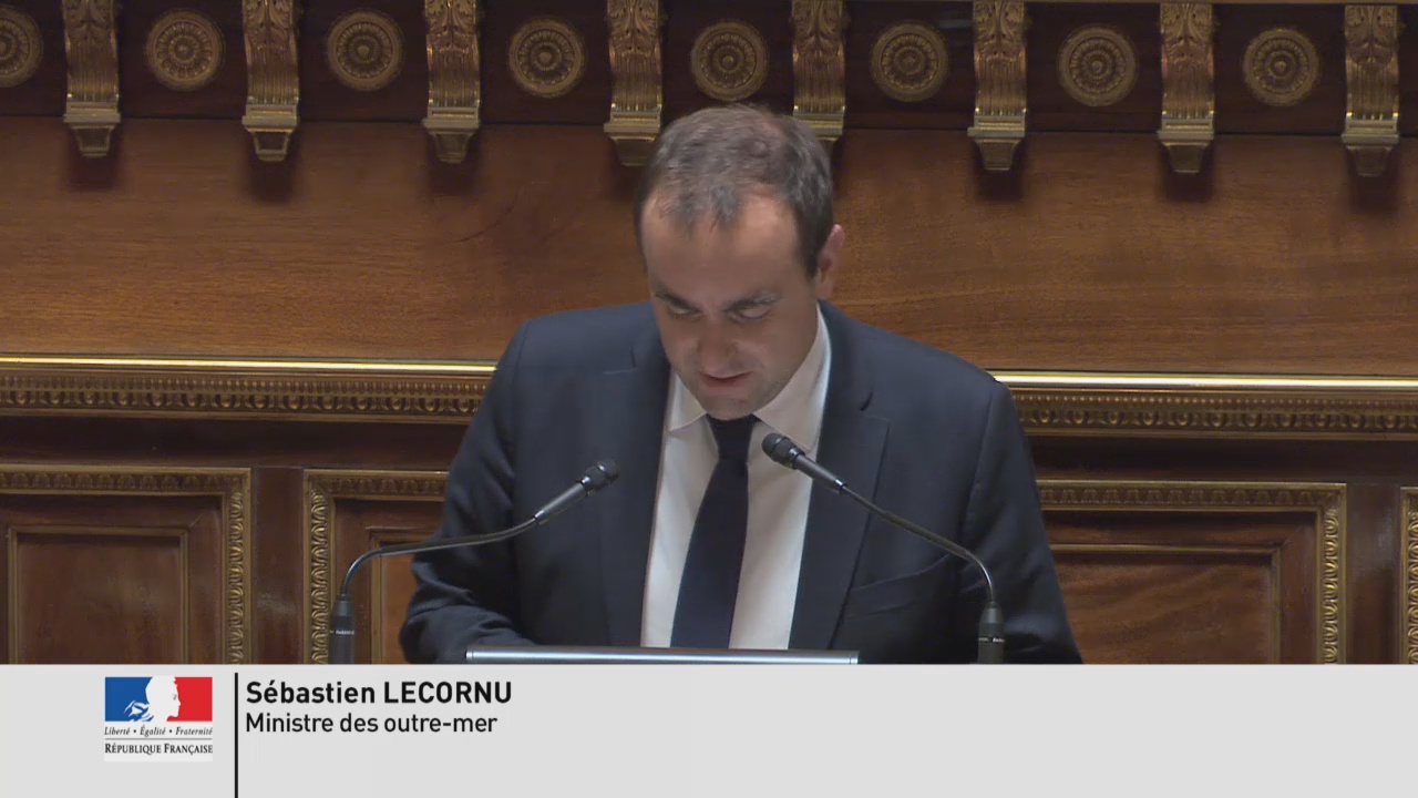 [Vidéo] Guadeloupe-Martinique. Crise. Intervention au Sénat de Sébastien LECORNU Ministre des Outre mer