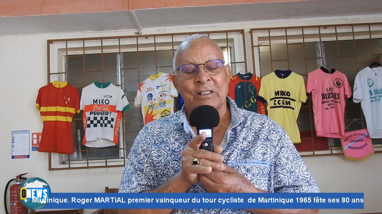 [Vidéo] Martinique. Roger MARTIAL premier vainqueur du tour cycliste de Martinique 1965 fête ses 80 ans