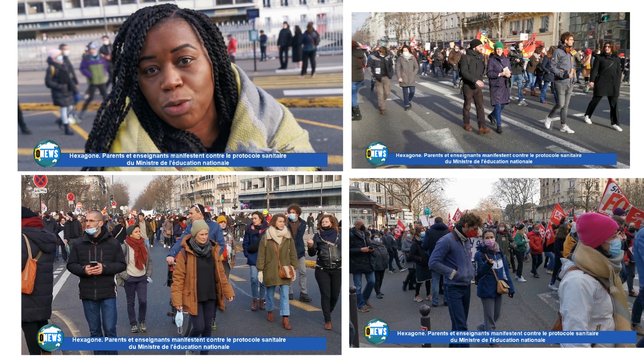 [Vidéo] Parents et enseignants manifestent contre le protocole sanitaire dans les écoles