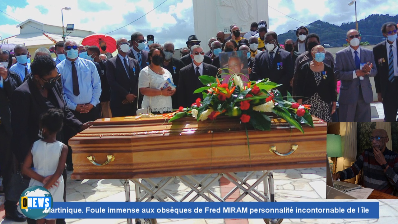 Martinique. Une foule immense aux obsèques de Fred MIRAM au Robert. Personnalité incontournable de l île