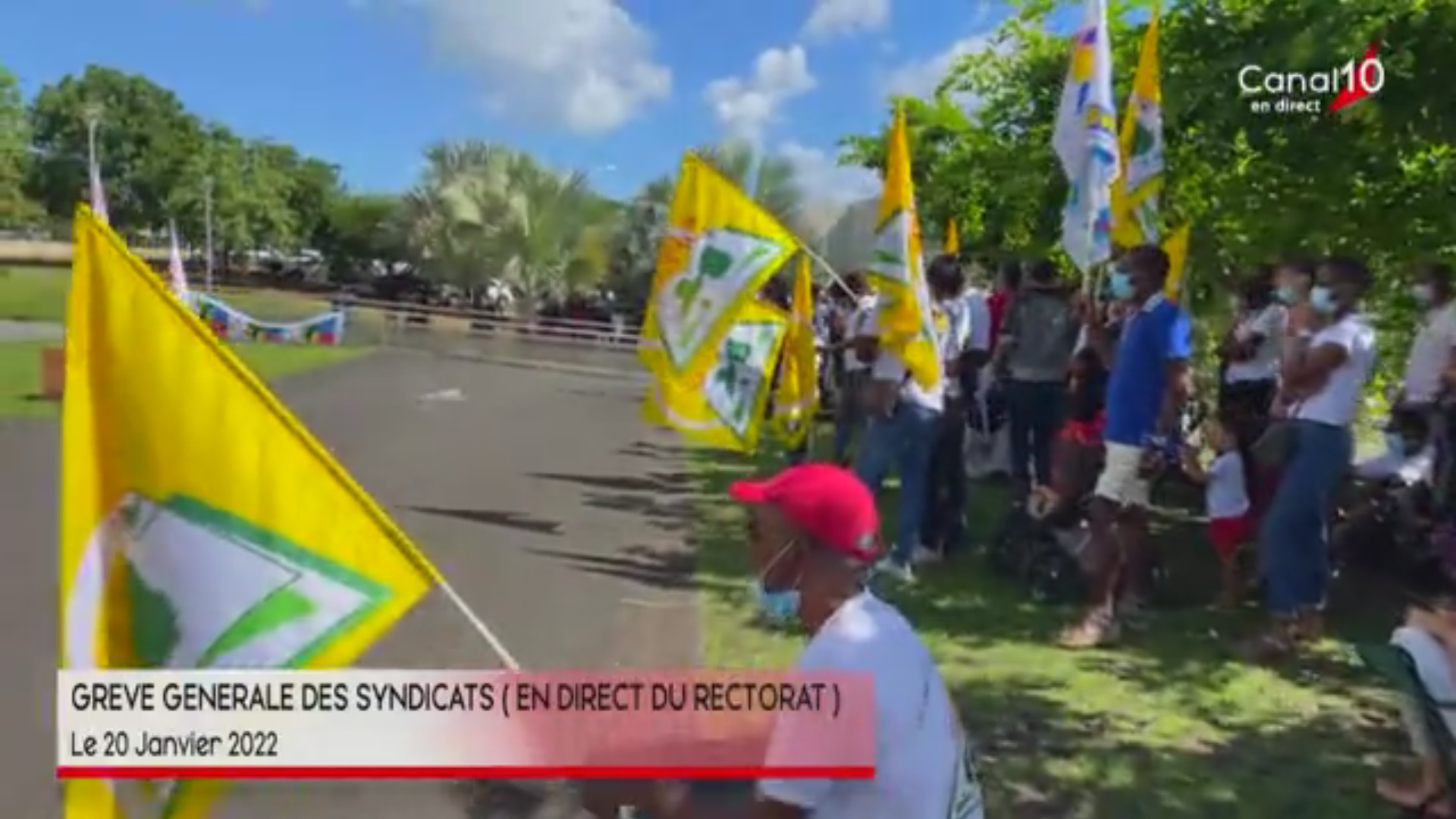 Guadeloupe. Journée de grève générale. Les dernières images (canal 10)