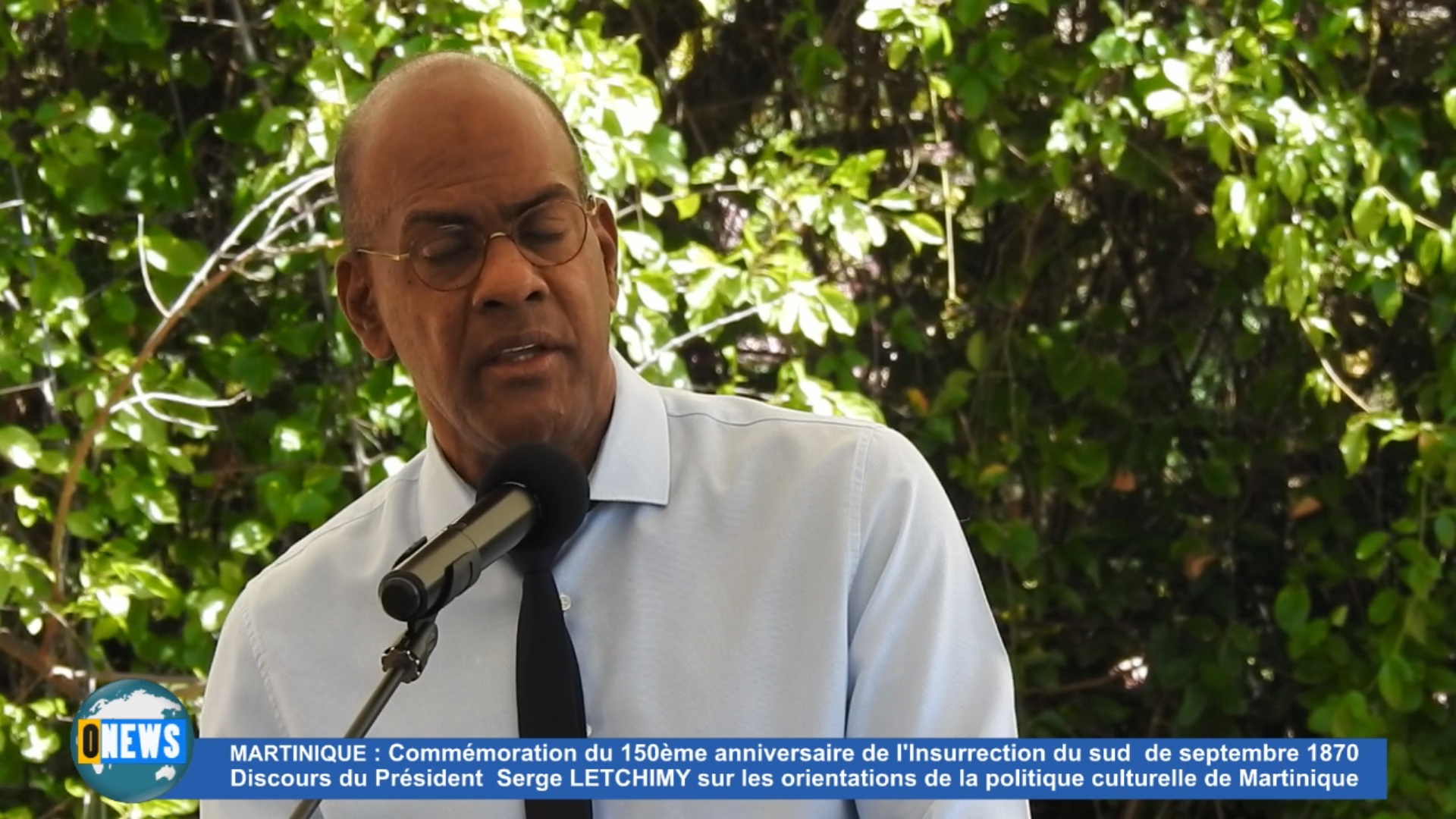 [Vidéo] Onews Martinique. Discours de Serge LETCHIMYcommémoration 150ème anniversaire de l insurrection du sud