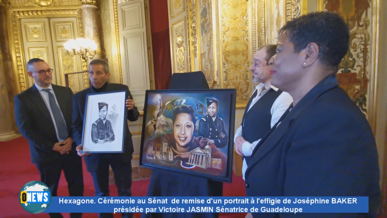 [Vidéo] Hexagone. Cérémonie au Sénat  de remise d’un portrait à l’effigie de Joséphine BAKER présidée par Victoire JASMIN Sénatrice de Guadeloupe