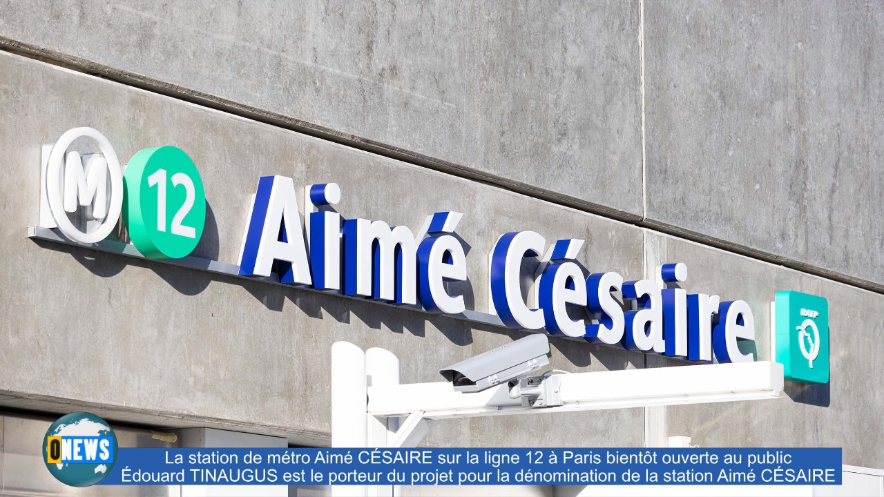 [Vidéo]. Ouverture bientôt à Paris de la station Aimé CÉSAIRE ligne 12. Interview de Édouard TINAUGUS porteur du projet pour la dénomination