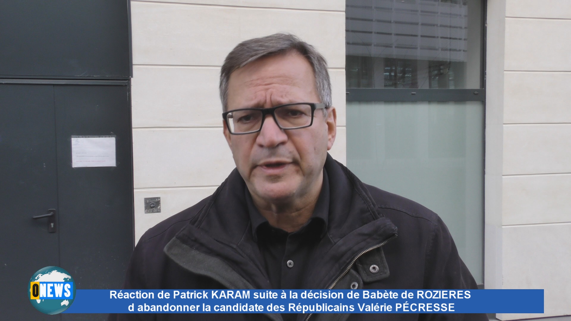 Réaction de Patrick KARAM suite à la décision de Babète de ROZIERES  d abandonner la candidate des Républicains Valérie PÉCRESSE