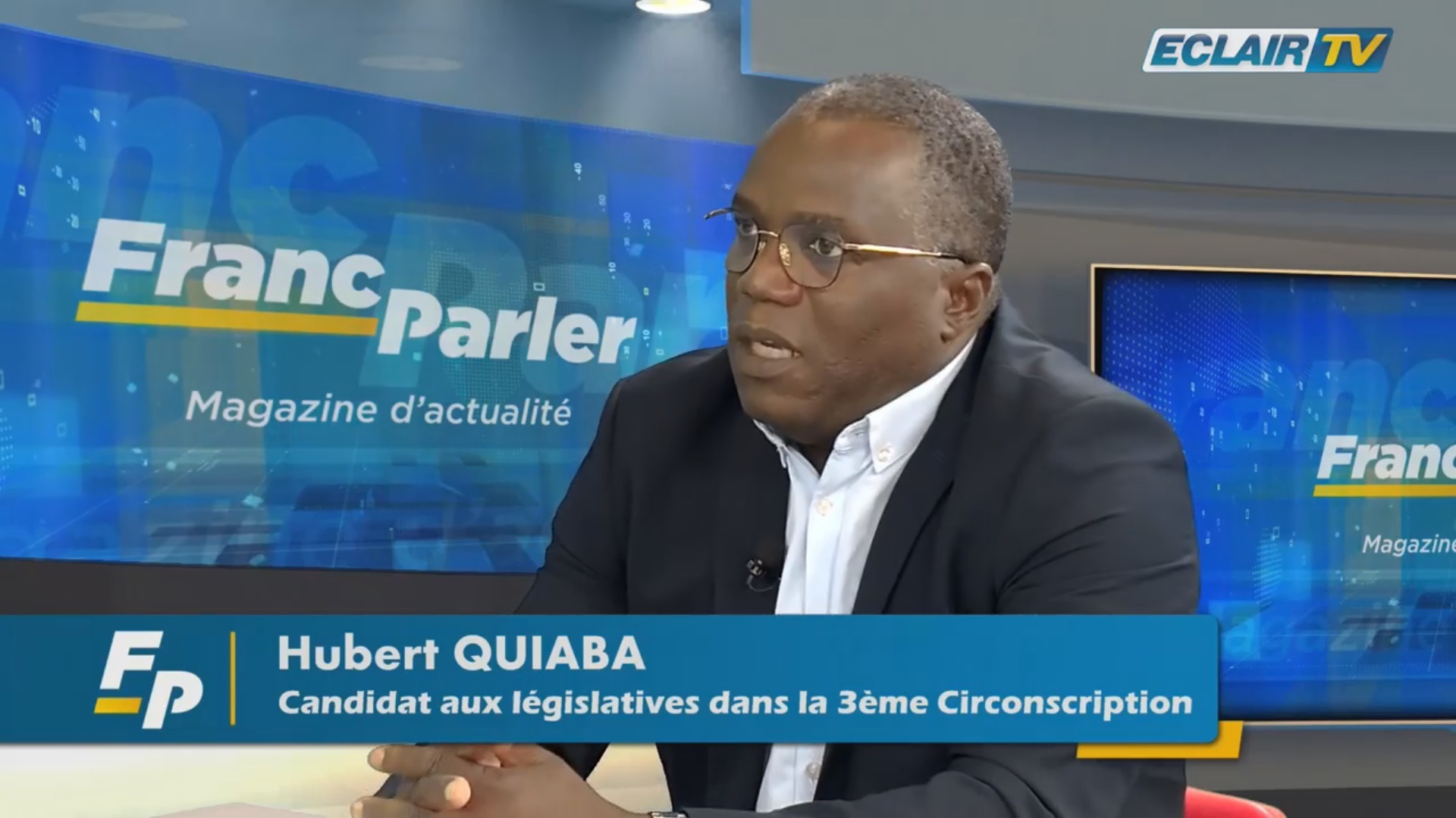 [Vidéo] Guadeloupe. Législatives. Hubert QUIABA Candidat dans la 3ème circonscription (Eclair Tv)