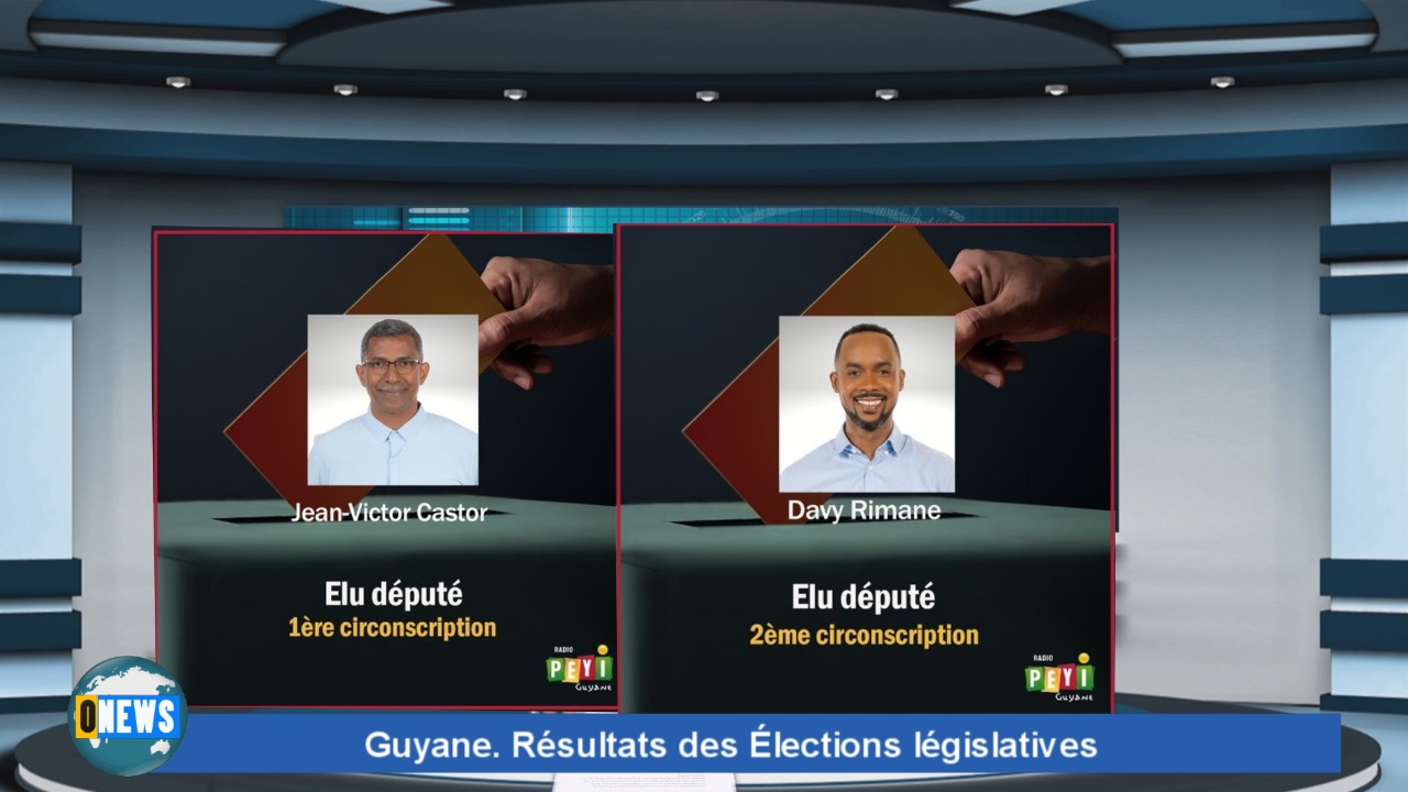 Onews Guyane. Élections législatives. Résultats avec notre partenaire  Radio Péyi