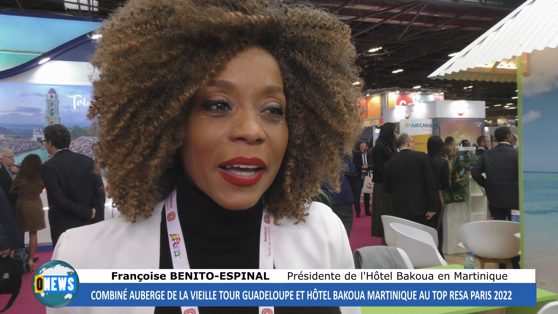 [Vidéo] Salon Top resa avec Françoise BENITO ESPINAL Présidente de l Auberge de la Vieille tour Guadeloupe et du Bakoua Martinique