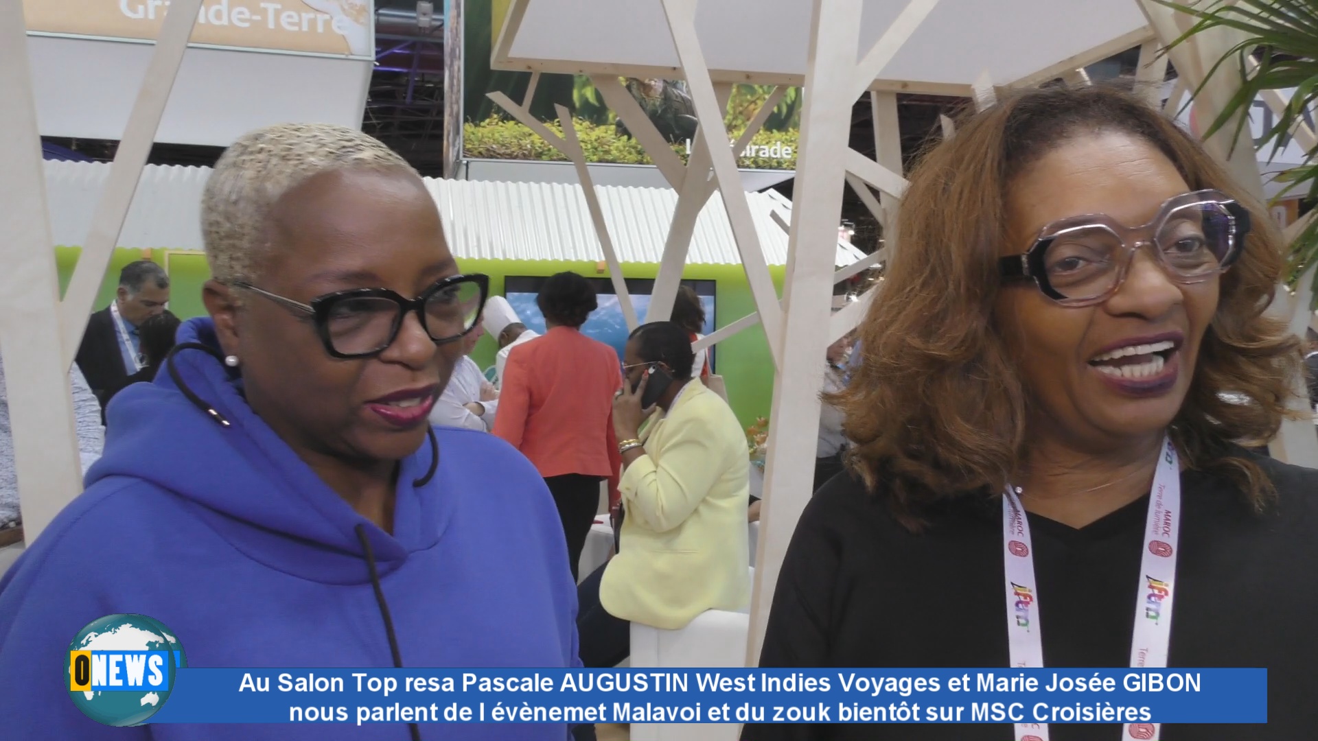 [Vidéo] Pascale AUGUSTIN Directrice de West Indies Voyages et Marie Josée GIBON Artiste parlent au Top resa d un événement Malavoi et Zouk sur MSC
