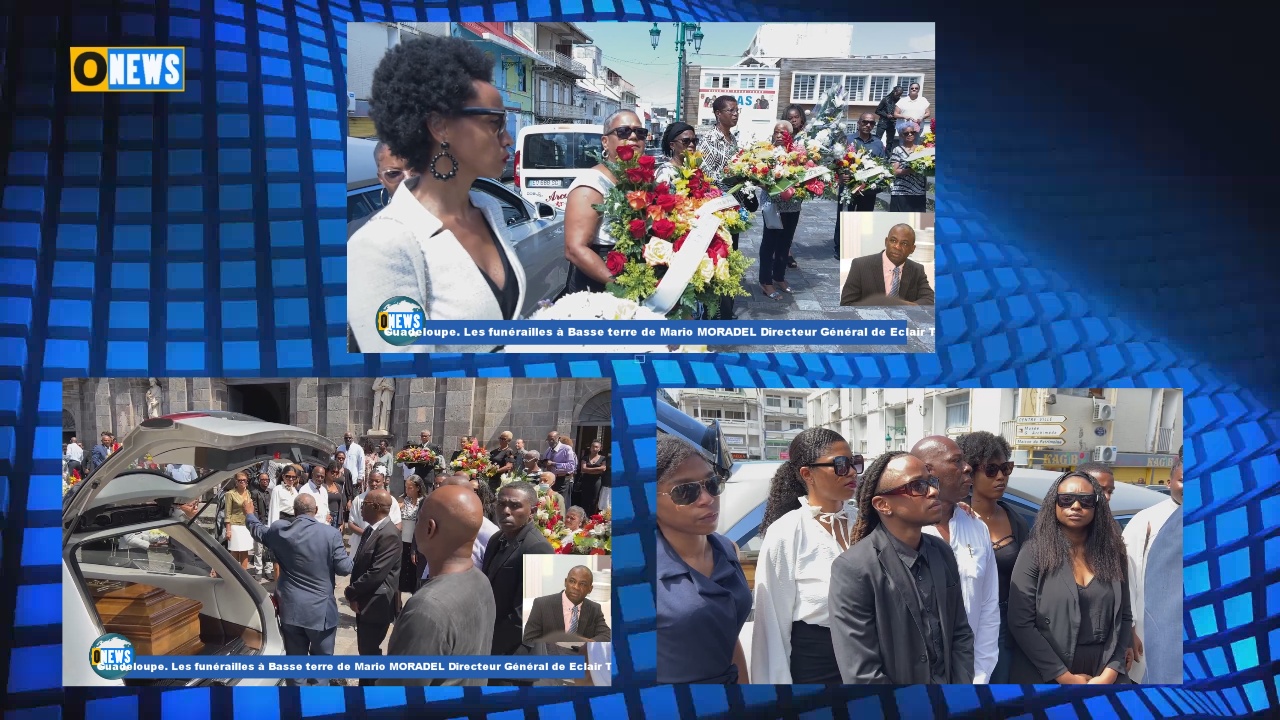 [Vidéo] Guadeloupe. Les funérailles à Basse terre de Mario MORADEL Directeur Général de Eclair TV