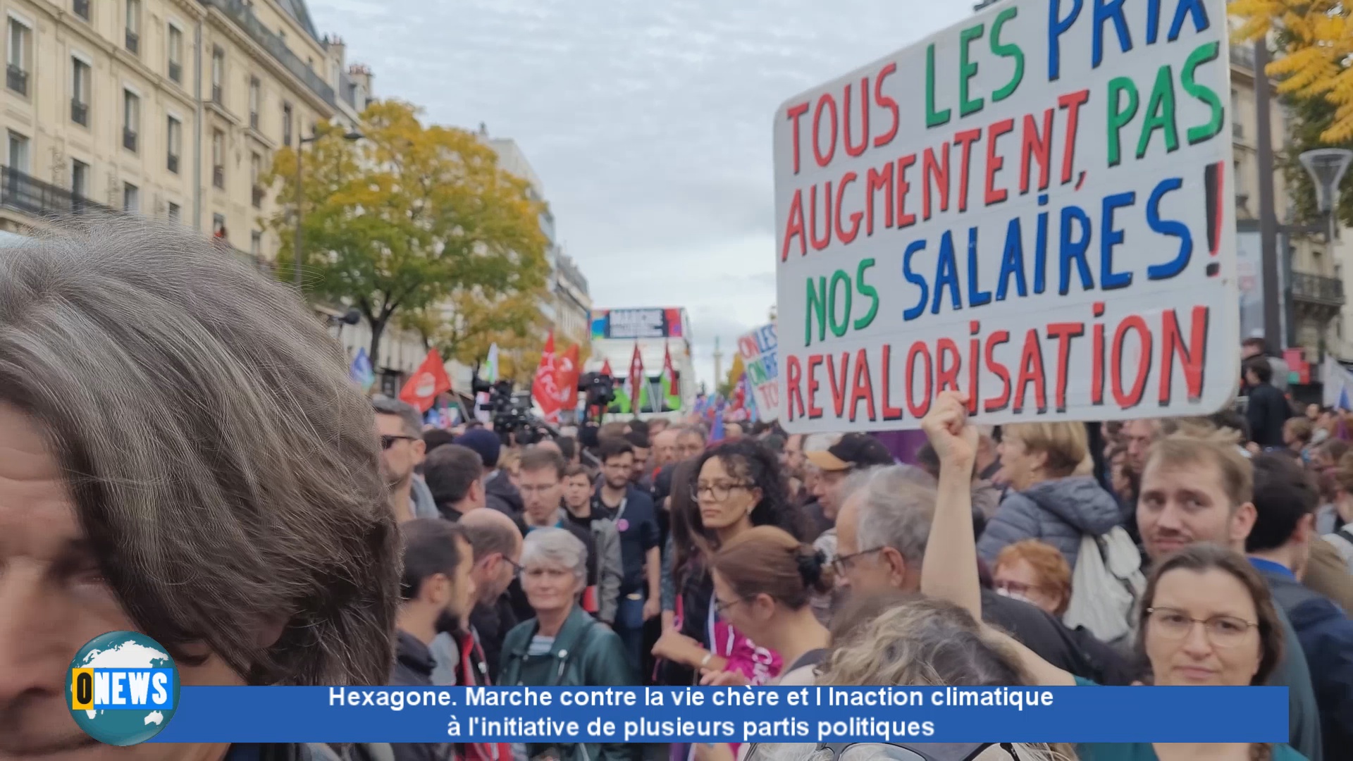 [Vidéo] Hexagone. Marche contre la vie chère et l Inaction climatique à l initiative de plusieurs partis politiques