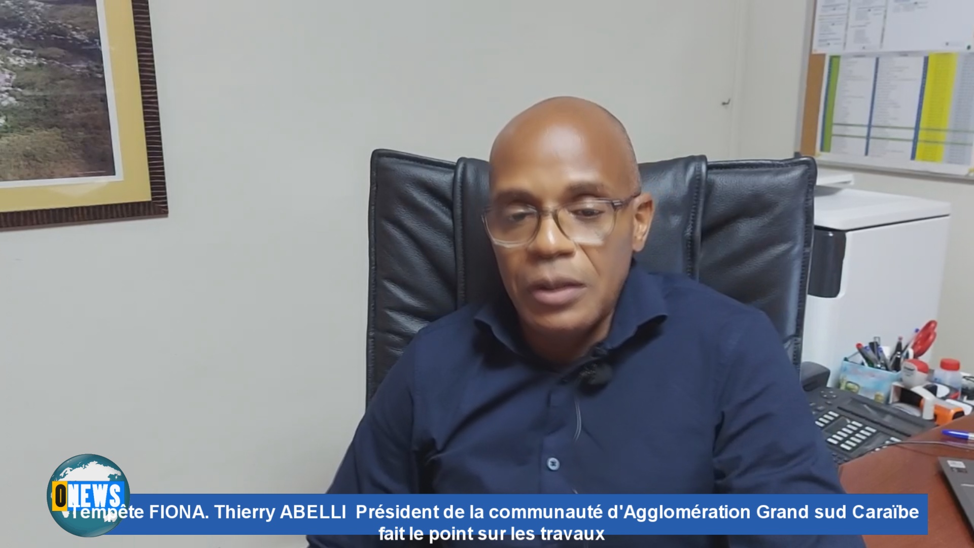 [Vidéo] Guadeloupe. Tempête FIONA. Thierry ABELLI Pdt de la communauté d’agglomération Grand sud Caraïbe fait le point sur les travaux.