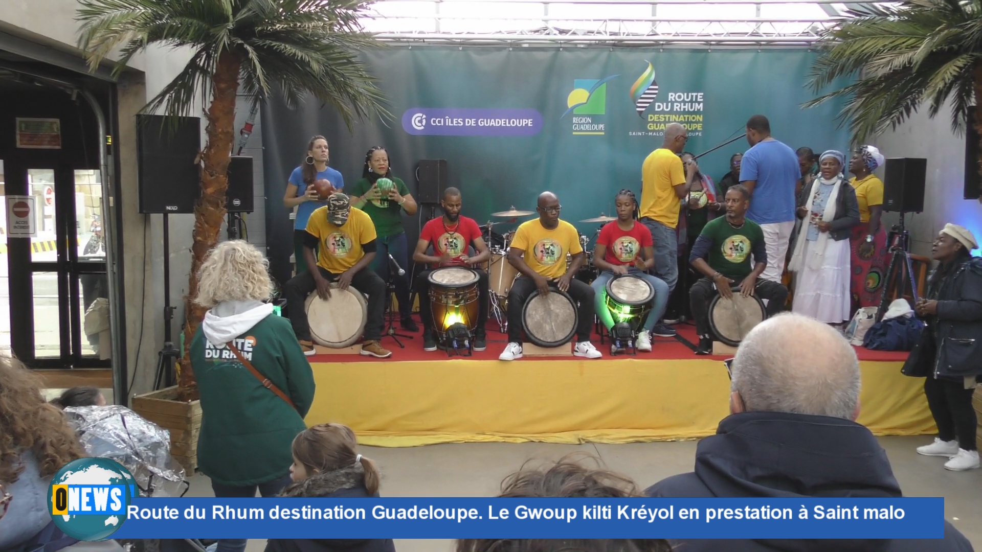 [Vidéo] Route du Rhum destination Guadeloupe. Le Gwoup kilti Kréyol en prestation à Saint Malo