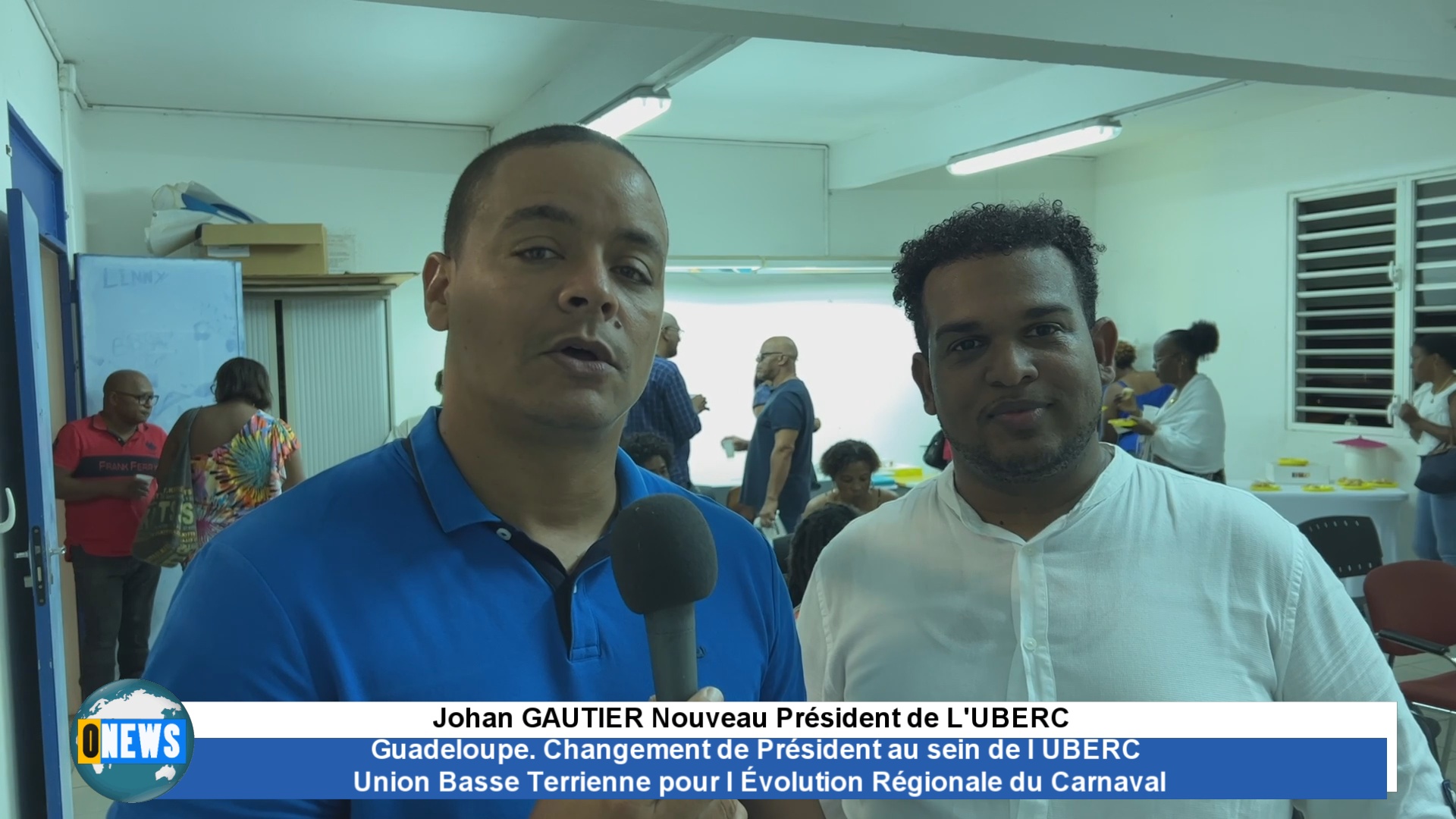 [Vidéo]Onews Guadeloupe. Changement de Président au sein de l UBERC  Union Basse Terrienne pour l Évolution Régionale du Carnaval