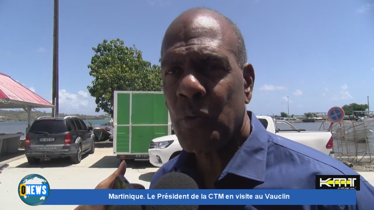Onews Martinique. Visite de Serge LETCHIMY Président de la CTM sur le Port du Vauclin
